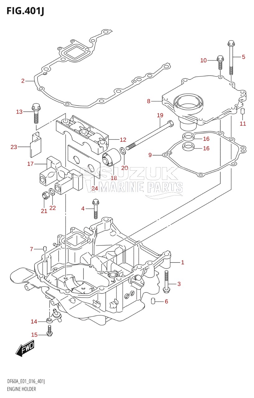 ENGINE HOLDER (DF60AQH:E01)