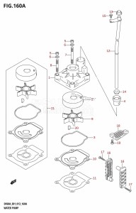 DF60A From 06002F-310001 (E01 E40)  2013 drawing WATER PUMP (DF40A:E01)