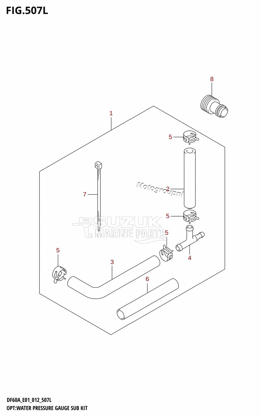 OPT:WATER PRESSURE GAUGE SUB KIT (DF60ATH:E40)