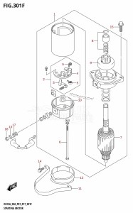 DF30A From 03003F-710001 (P01 P40)  2017 drawing STARTING MOTOR (DF30AR:P01)