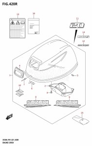 DF20A From 02002F-040001 (P40)  2020 drawing ENGINE COVER ((DF20A:P01,DF20AR):021)