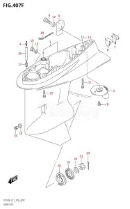 DF100A From 10003F-810001 (E11)  2018 drawing GEAR CASE (DF115AST)