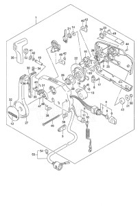 Outboard DF 9.9A drawing Remote Control w/Remote Control