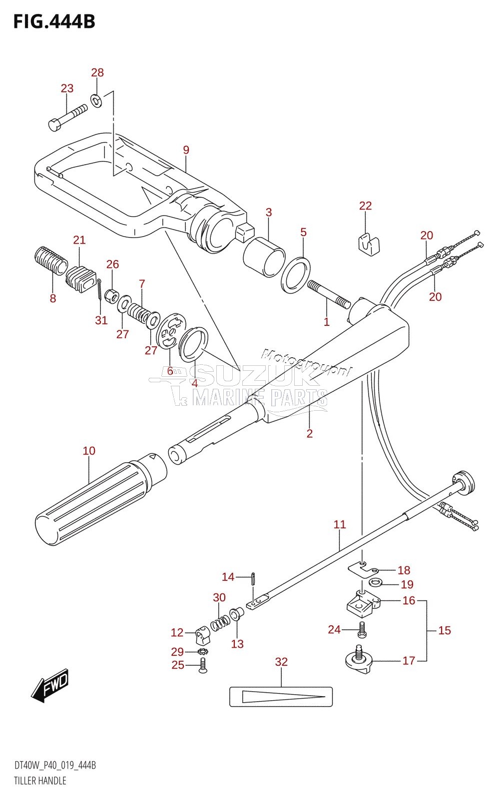 TILLER HANDLE (DT40WK)