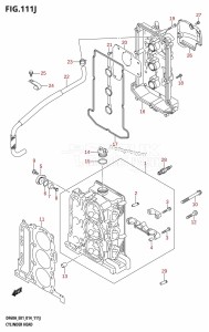 DF60A From 06002F-410001 (E01 E40)  2014 drawing CYLINDER HEAD (DF60AQH:E01)