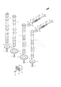 Outboard DF 200 drawing Camshaft