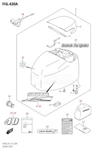 04003F-510001 (2005) 40hp E01 E13-Gen. Export 1 -  SE  Asia (DF40A  DF40AQH  DF40AST  DF40ATH) DF40A drawing ENGINE COVER (DF40A:E01)