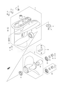 Outboard DF 50A drawing Gear Case