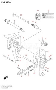 03003F-710001 (2017) 30hp P01 P40-Gen. Export 1 (DF30A  DF30AQ  DF30AR  DF30AT  DF30ATH  DT30  DT30R) DF30A drawing CLAMP BRACKET (DF25A:P01)