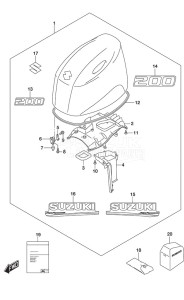 DF 200A drawing Engine Cover (Black)