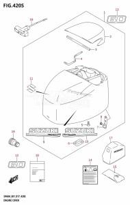 DF60A From 06002F-710001 (E01 E40)  2017 drawing ENGINE COVER (DF60AVT:E40)