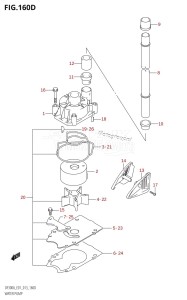 DF300A From 30002P-310001 (E40)  2013 drawing WATER PUMP (DF250A:E40)