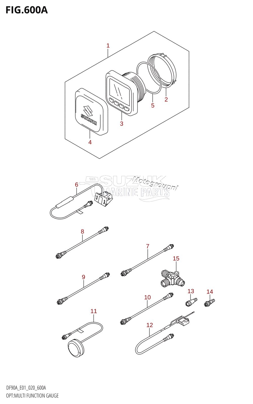 OPT:MULTI FUNCTION GAUGE (DF70ATH,DF90ATH)