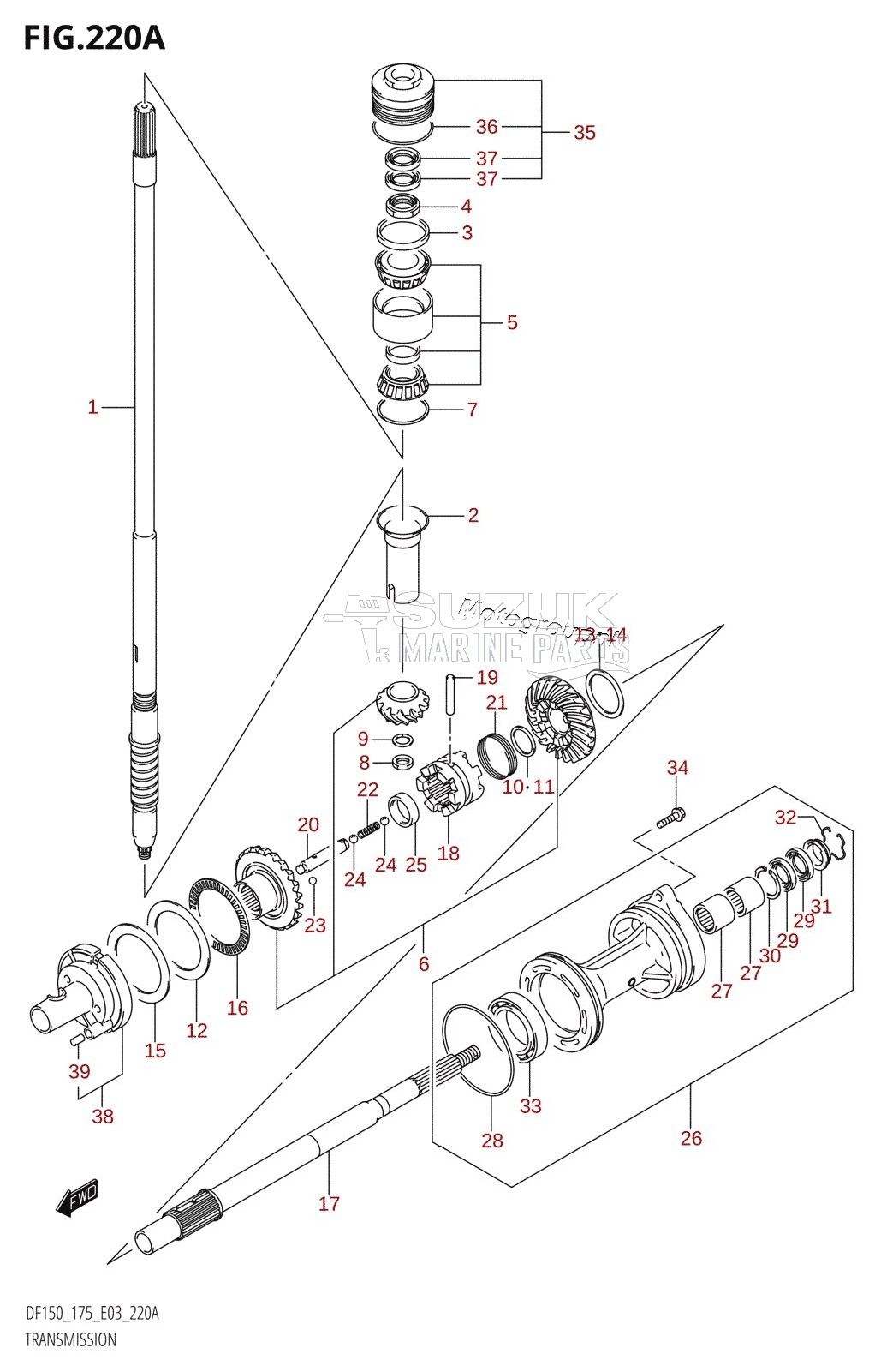 TRANSMISSION (DF150T,DF175T)