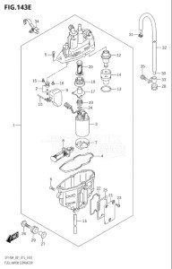 11503Z-510001 (2005) 115hp E01 E40-Gen. Export 1 - Costa Rica (DF115AZ) DF115AZ drawing FUEL VAPOR SEPARATOR (DF115AZ:E40)