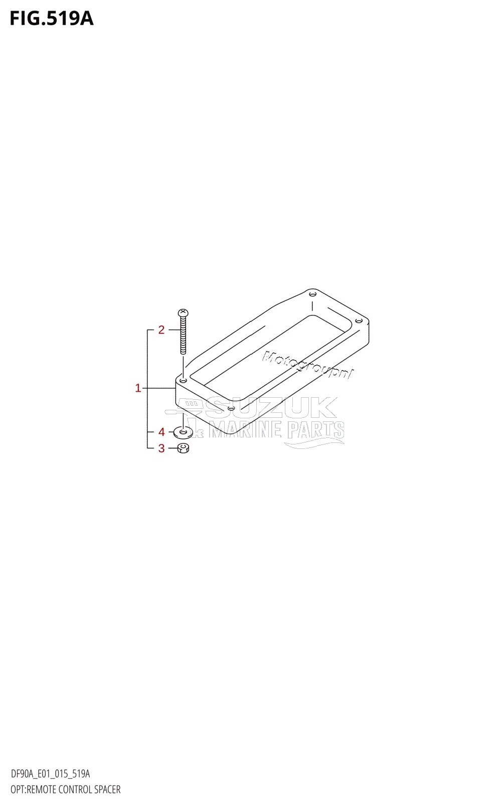 OPT:REMOTE CONTROL SPACER (DF70ATH:E01)