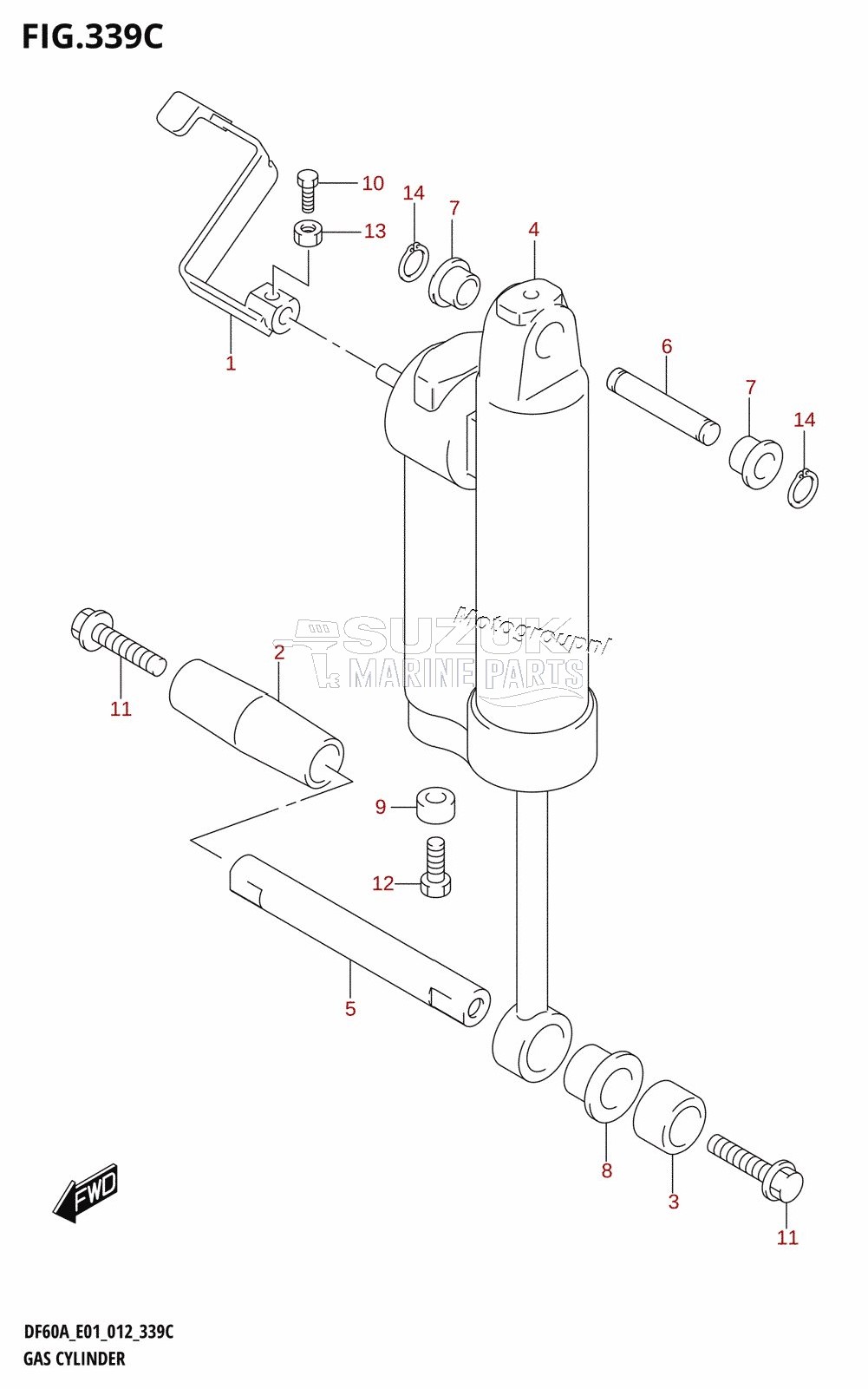 GAS CYLINDER (DF60AQH:E40)