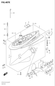 25004F-910001 (2019) 250hp E03-USA (DF250ST) DF250ST drawing GEAR CASE (DF250ST)