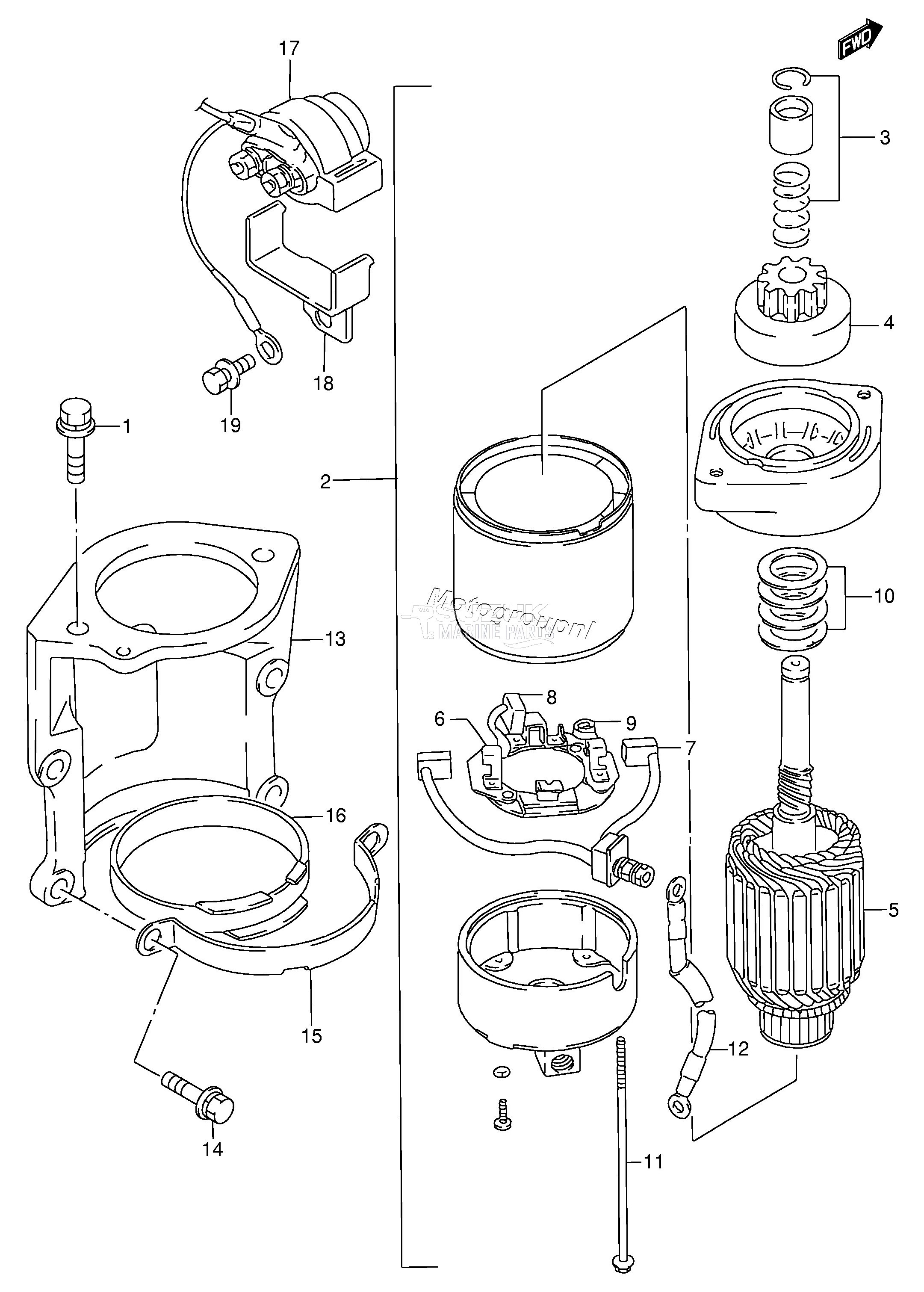 STARTING MOTOR (DT60WT /​ WQ)