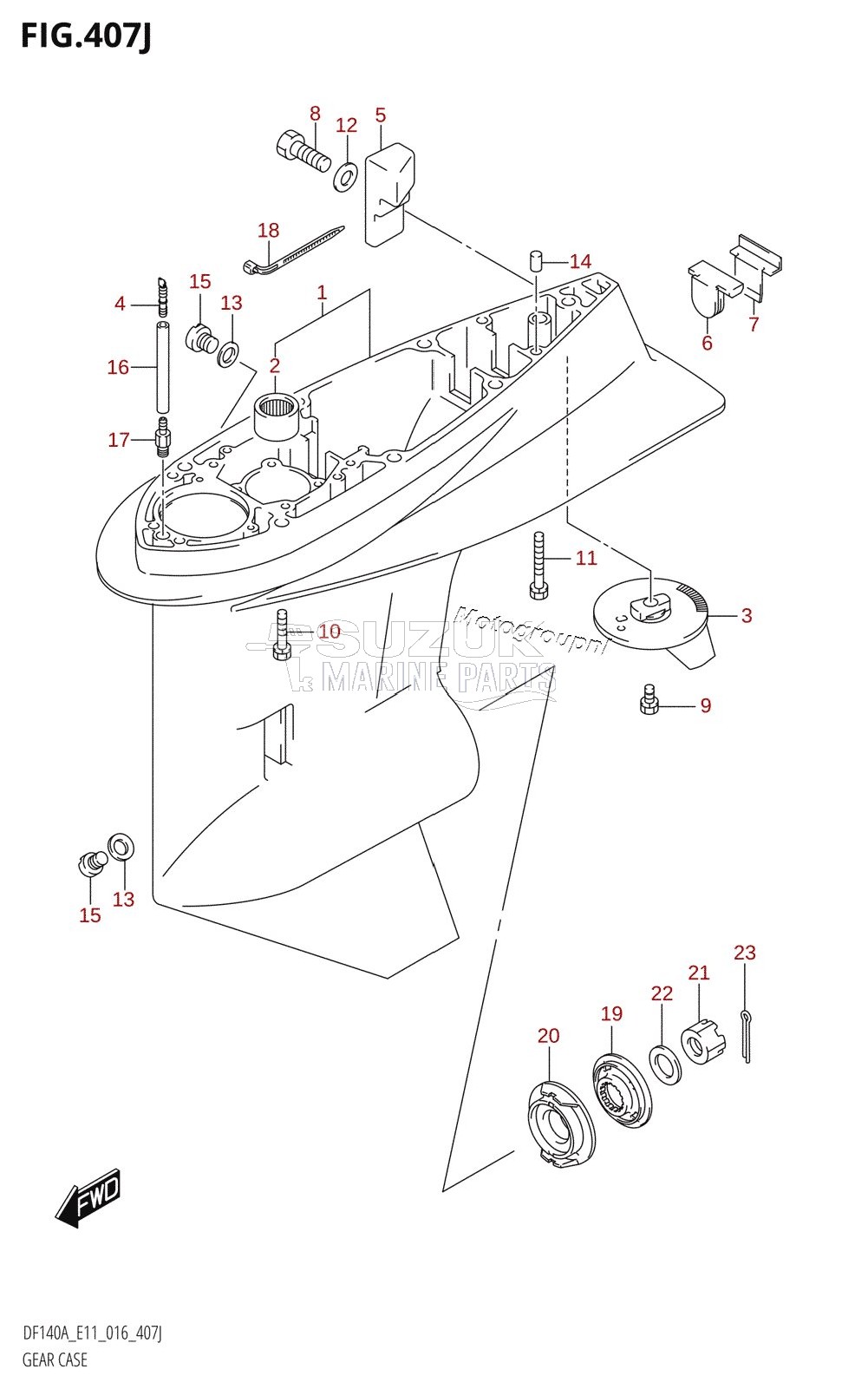 GEAR CASE (DF140AZ:E40)