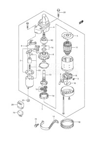 Outboard DF 20A drawing Starter Motor Electric Starter