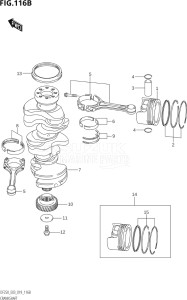 22503F-910001 (2019) 225hp E03-USA (DF225T) DF225T drawing CRANKSHAFT (DF250ST)