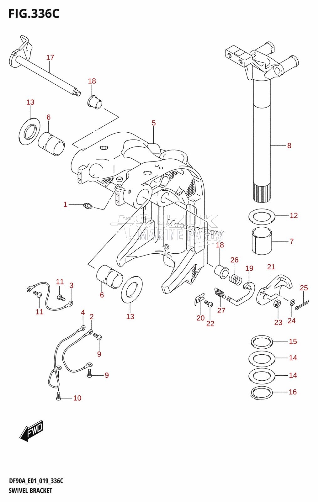 SWIVEL BRACKET (DF70ATH,DF90ATH)