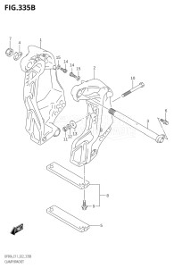 07003F-240001 (2022) 70hp E11 E40-Gen. Export 1-and 2 (DF70AT  DF70ATH  DF70ATH) DF70A drawing CLAMP BRACKET (SEE NOTE)