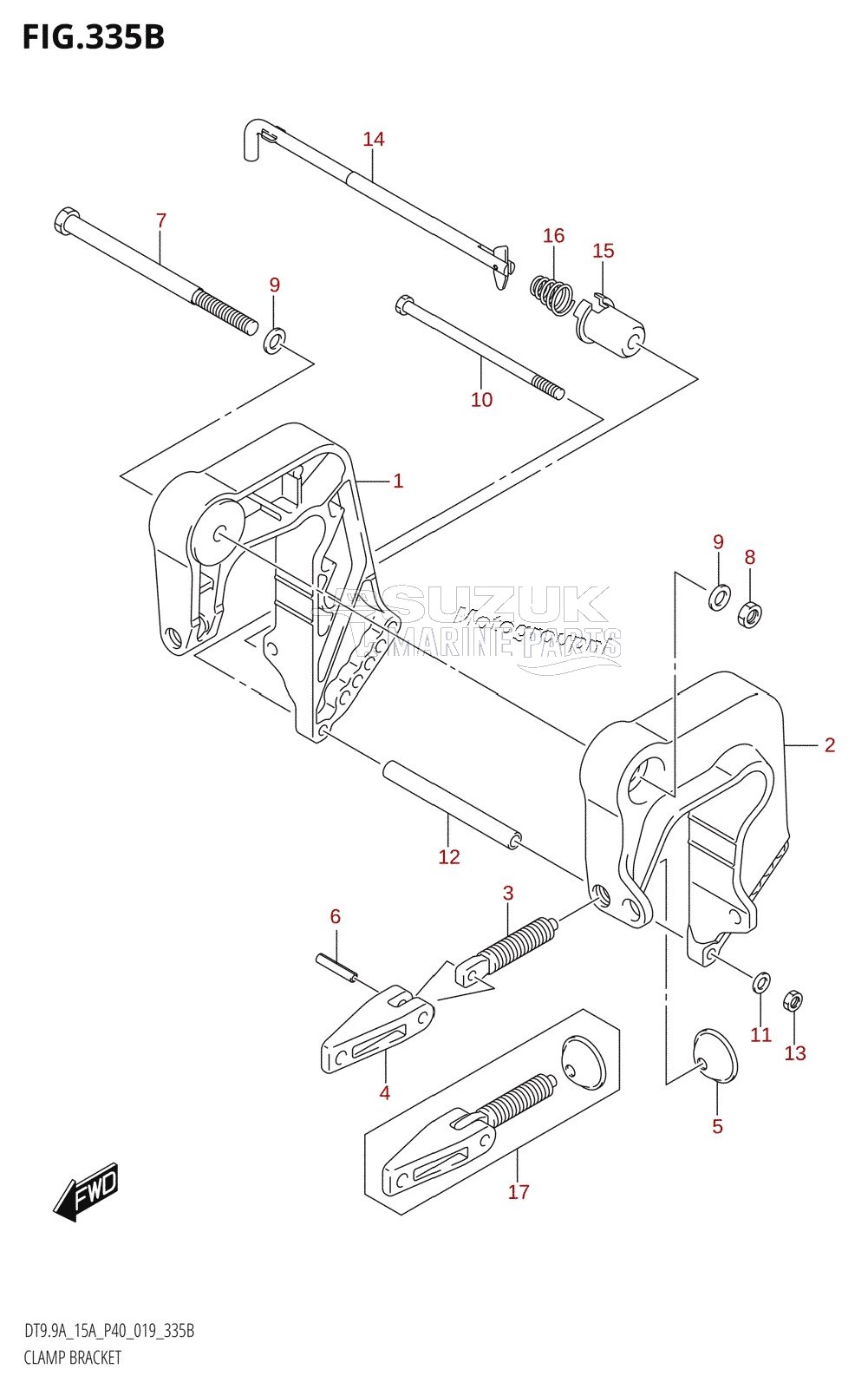 CLAMP BRACKET (DT9.9A:P40,DT15A:P40)