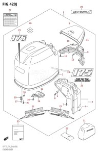 DF175ZG From 17502Z-410001 (E03)  2014 drawing ENGINE COVER (DF175T:E03)