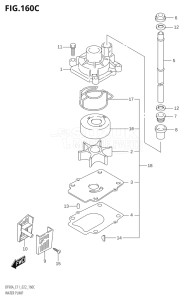 07003F-240001 (2022) 70hp E11 E40-Gen. Export 1-and 2 (DF70AT  DF70ATH  DF70ATH) DF70A drawing WATER PUMP (E40)