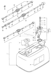 DT140 From 14002-581001 ()  1995 drawing FUEL TANK (DT115:231153~ /​ DT140:231137~)