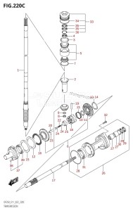 DF250ST From 25004F-240001 (E03)  2022 drawing TRANSMISSION (DF225T,DF250T)