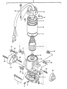 Outboard DT 65 drawing Power Unit (1991 to 1994)