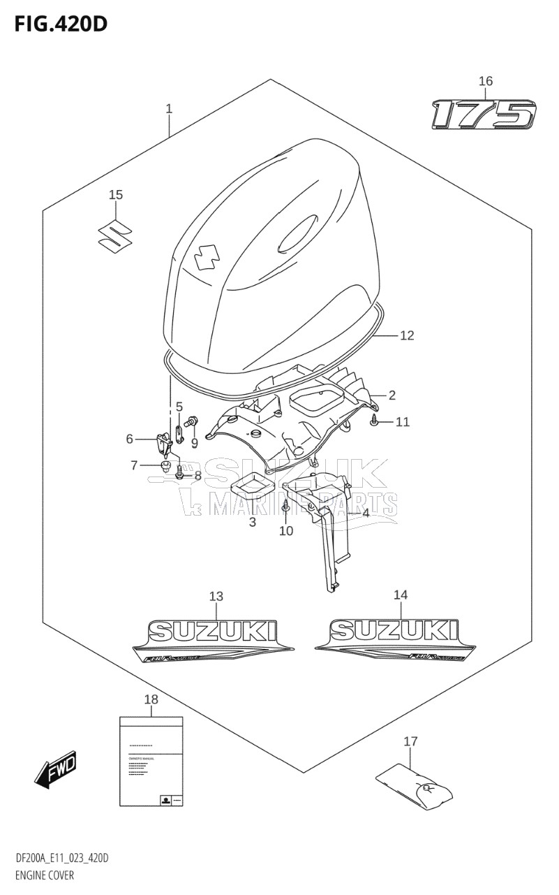 ENGINE COVER ((DF175AT,DF175AZ):(021,022,023))