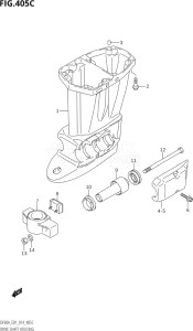 05004F-410001 (2014) 50hp E01-Gen. Export 1 (DF50AVT  DF50AVTH) DF50A drawing DRIVE SHAFT HOUSING (DF40ATH:E01)