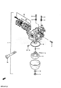 DT15 From 01501-508231 ()  1985 drawing CARBURETOR