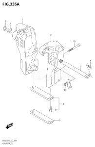 07003F-240001 (2022) 70hp E11 E40-Gen. Export 1-and 2 (DF70AT  DF70ATH  DF70ATH) DF70A drawing CLAMP BRACKET (SEE NOTE)