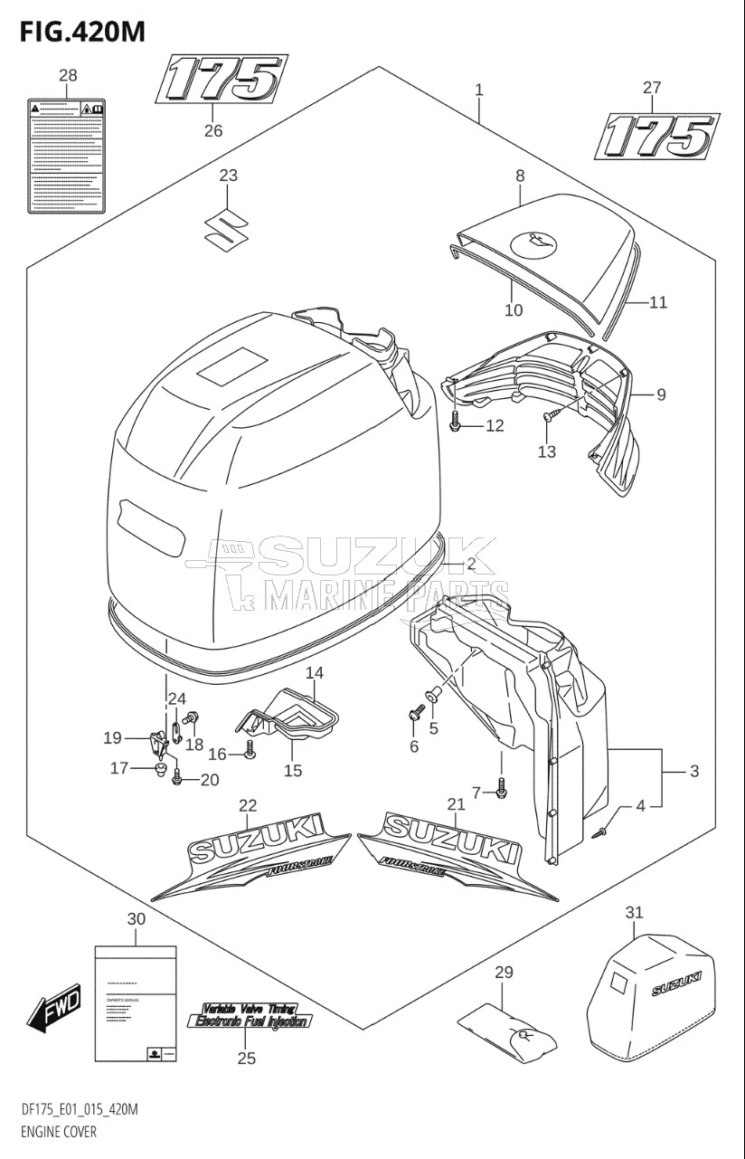 ENGINE COVER (DF175T:E40,DF175Z:E40)