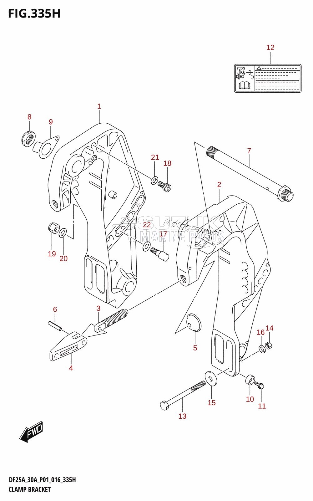 CLAMP BRACKET (DF30ATH:P01)