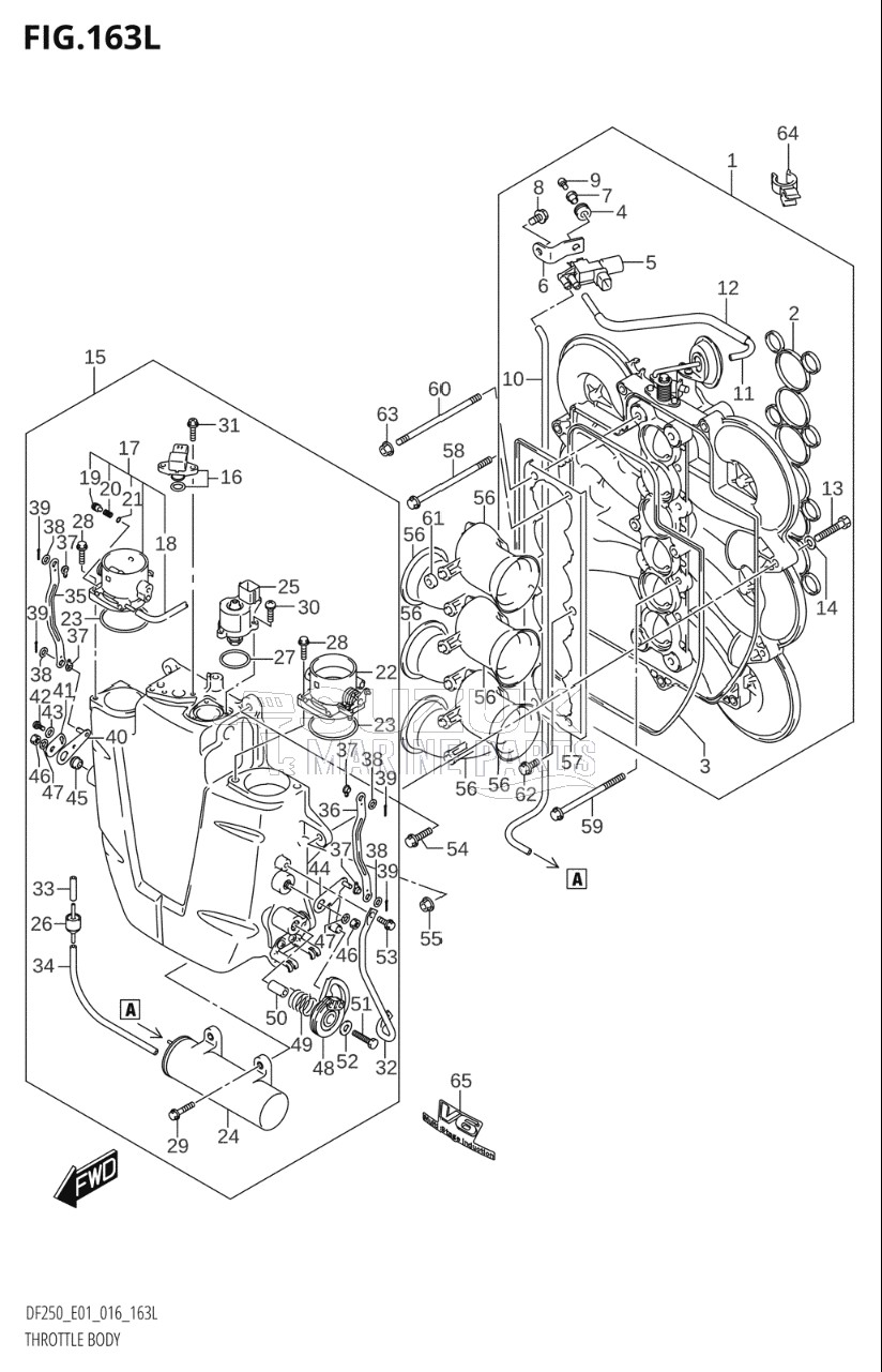 THROTTLE BODY (DF250Z:E01)