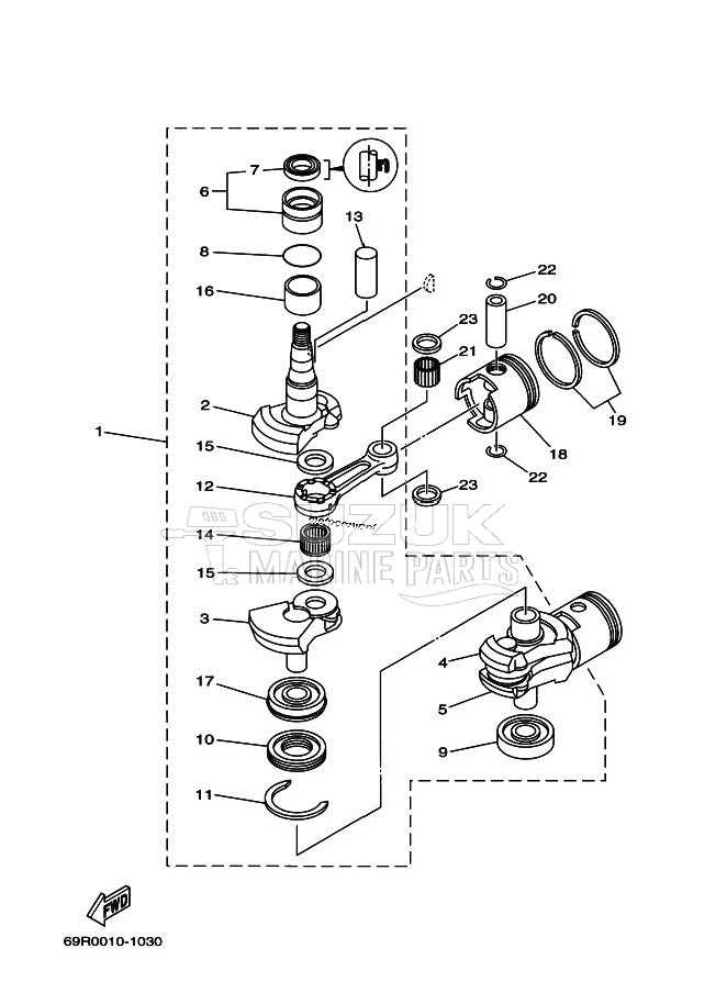 CRANKSHAFT--PISTON