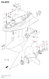 DF100 From 10002F-210001 (E01 E40)  2012 drawing GEAR CASE (DF115Z:E01)