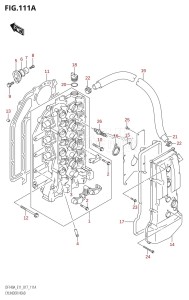 DF115A From 11503F-710001 (E11 E40)  2017 drawing CYLINDER HEAD