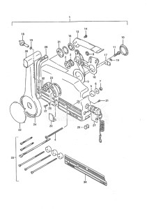 Outboard DT 8c drawing Remote Control (1988 to 1992)