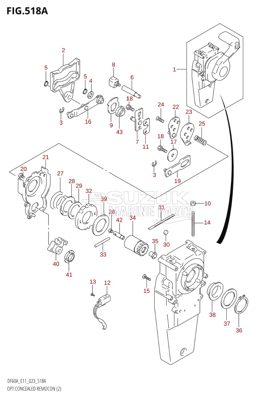 OPT:CONCEALED REMOCON (2) ((DF40A,DF50A,DF60A,DF40AST,DF50AVT,DF60AVT):(021,022,023))