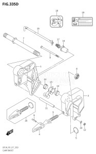 00801F-710001 (2017) 8hp P01-Gen. Export 1 (DF8A  DF8AR) DF8A drawing CLAMP BRACKET (DF9.9AR:P01)