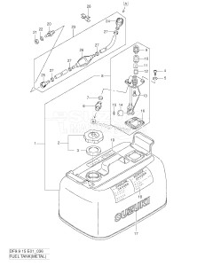 DF15 From 01501F-971001 ()  1999 drawing FUEL TANK (METAL)