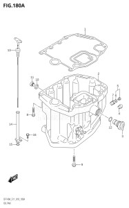 10003F-810001 (2018) 100hp E11-Gen. Export 2 (DF100AT) DF100A drawing OIL PAN (DF100AT,DF115AST)