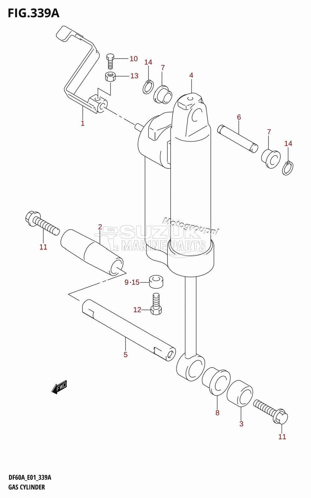 GAS CYLINDER (DF40AQH,DF60AQH,DF60AWQH)